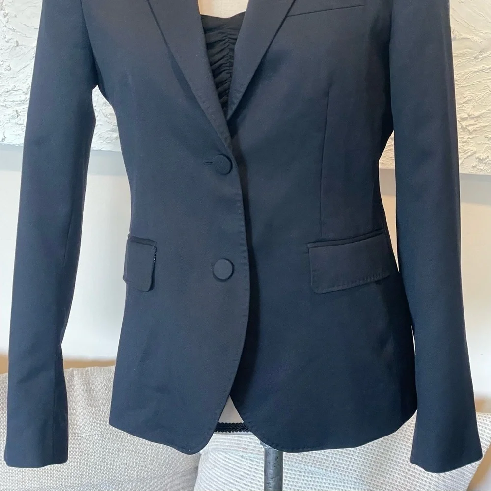 Uniqlo Ines De La Fressange Paris Womens Blazer Navy Blue Wool Blend Sz S